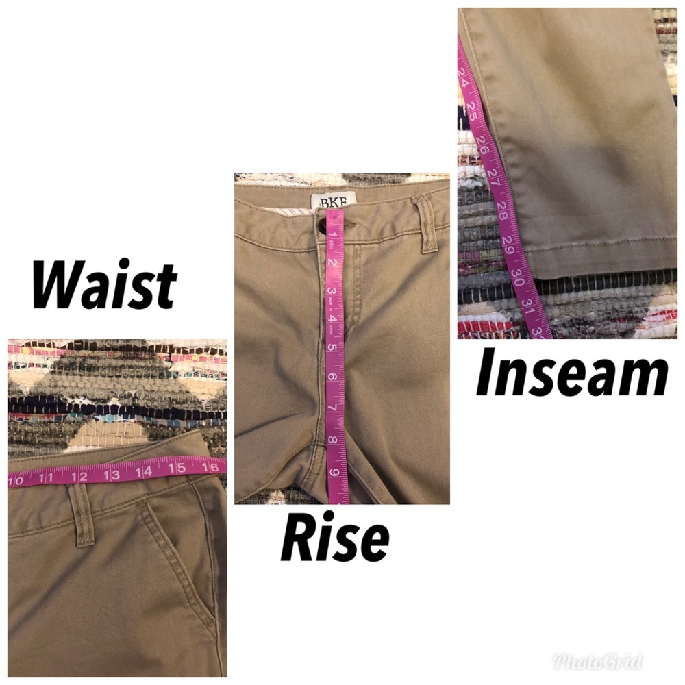BKE Mollie Skinny Stretch Destructed Khaki Pants The Buckle size 28 Comfy Khakis - Picture 8 of 8